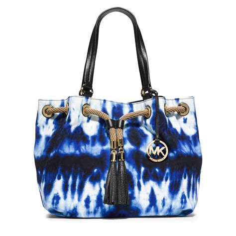 michael kors marina large tie dye canvas tote|Micheal Michael Kors Marina Tie Dye Blue Large .